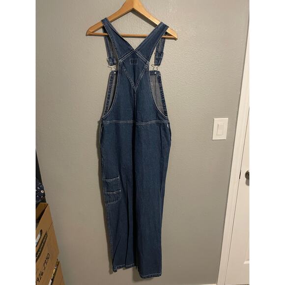B.U.M. Equipment Denim Overalls Womens Small Blue Bib Carpenter X-Back 90s Y2K - Picture 5 of 9